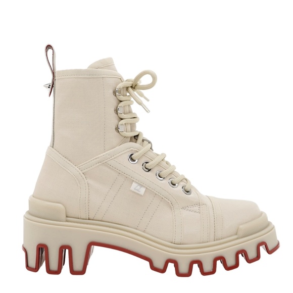 Christian Louboutin Panaroot Dune Woman’s Combat Boots Size 38 US New - Picture 2 of 8